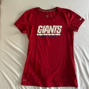 Nike dri-fit womens NY Giants short sleeve shirt, size s
